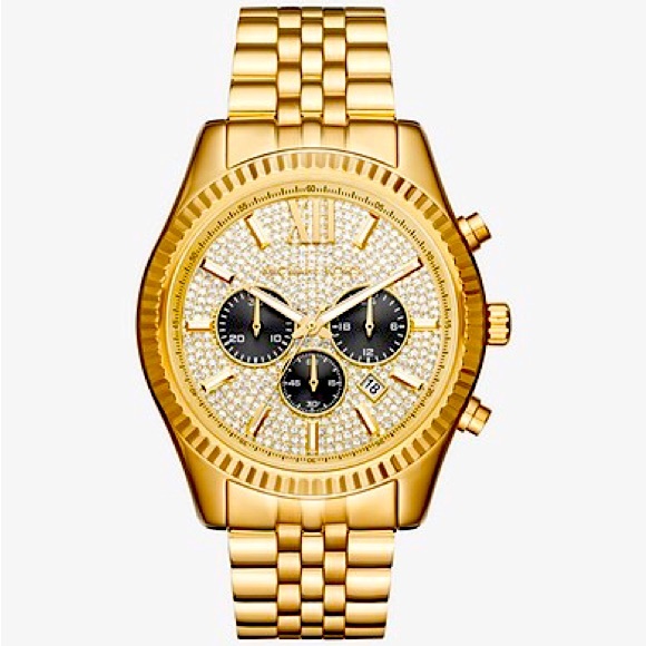 MICHAEL KORS “OVERSIZED LEXINGTON”MK8494 GOLD WATCH - Picture 3 of 5